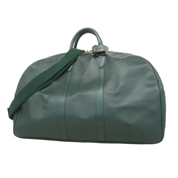 Authentic Louis Vuitton Taiga Kendall GM khaki green duffle bag travel unisex - Picture 1 of 16